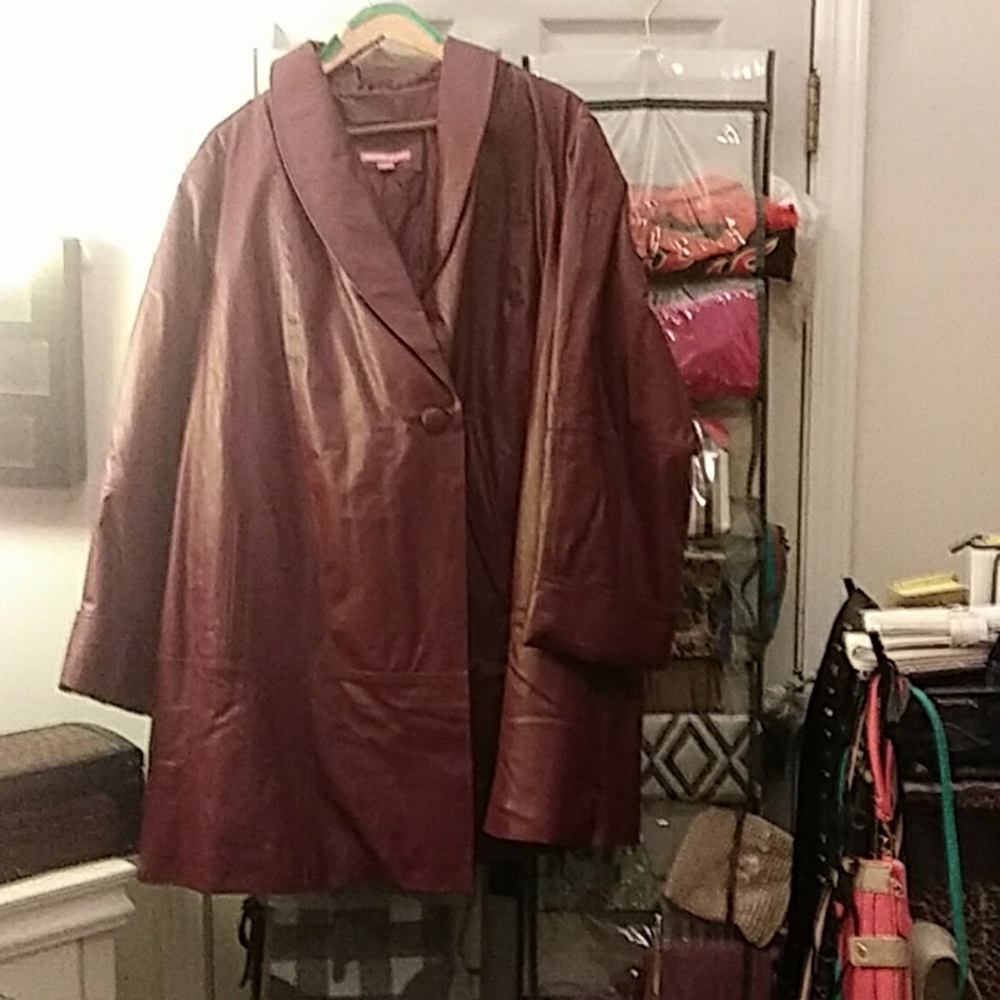 Leather coat